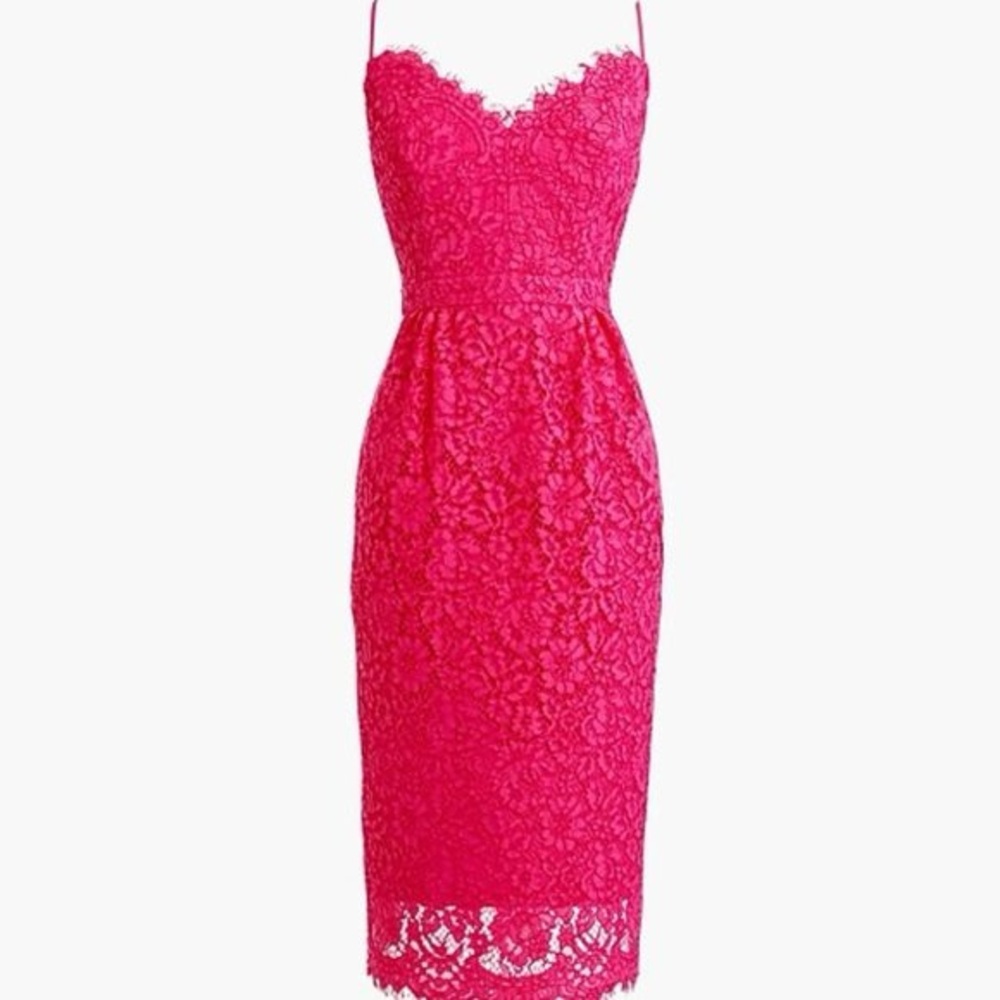 J. Crew Lace Spaghetti Strap Dress - Picture 1 of 8